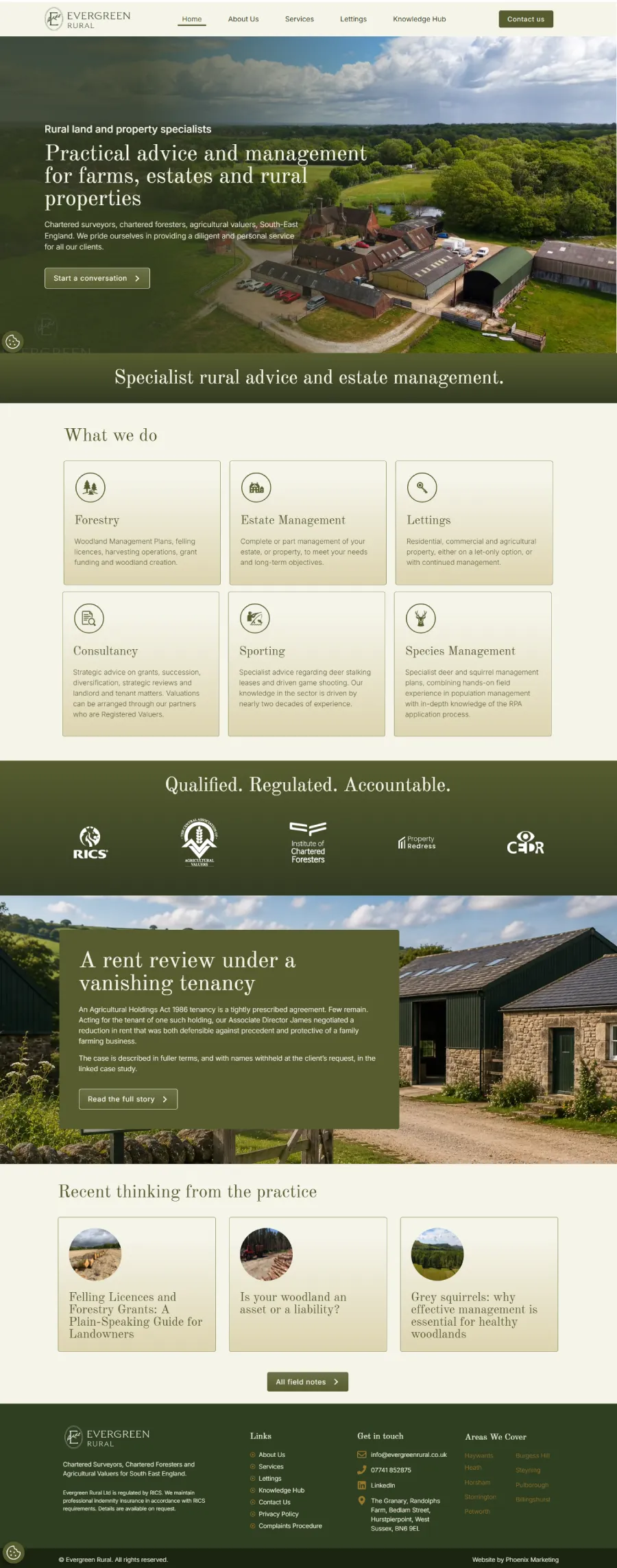 Evergreen Rural website